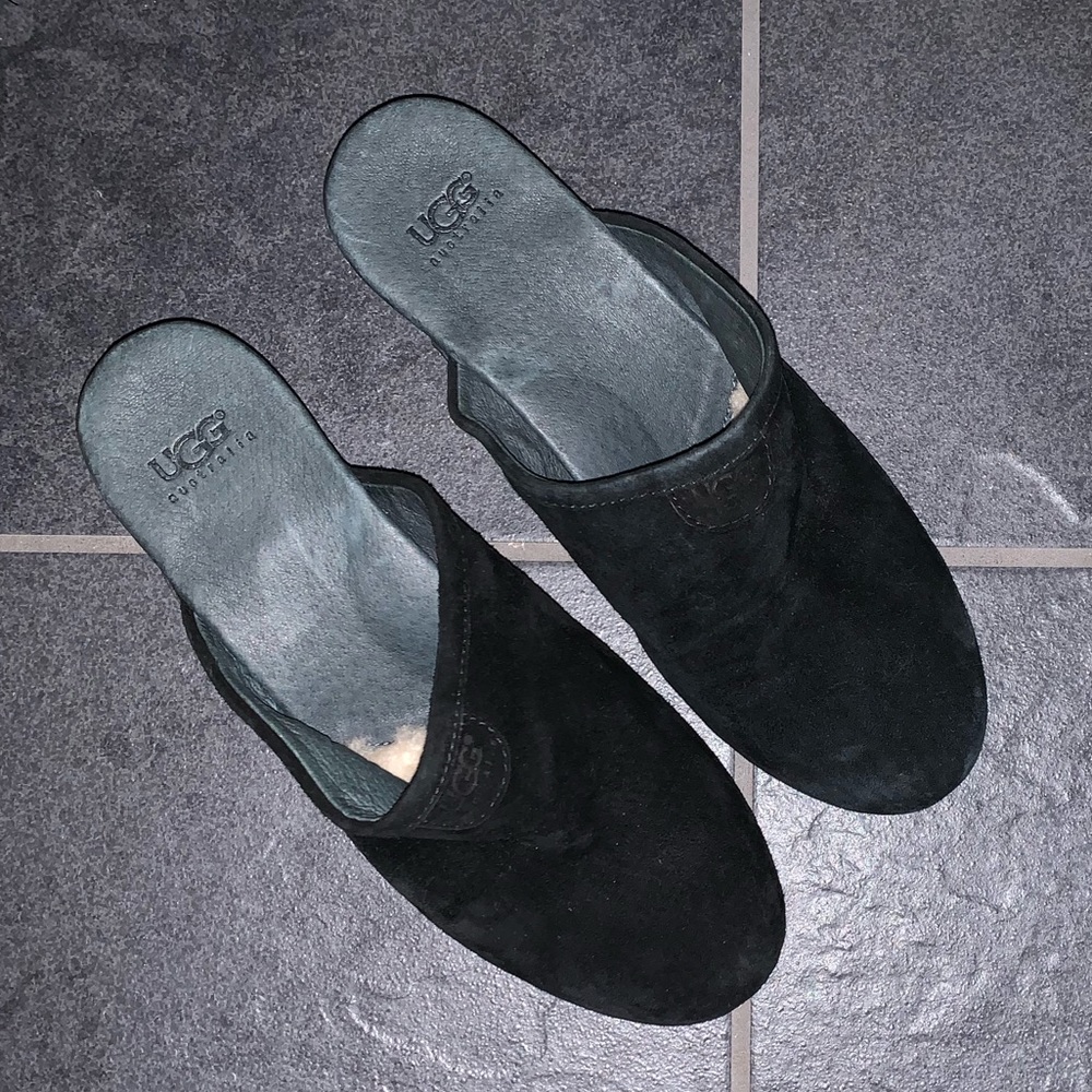 Ugg black suede clogs